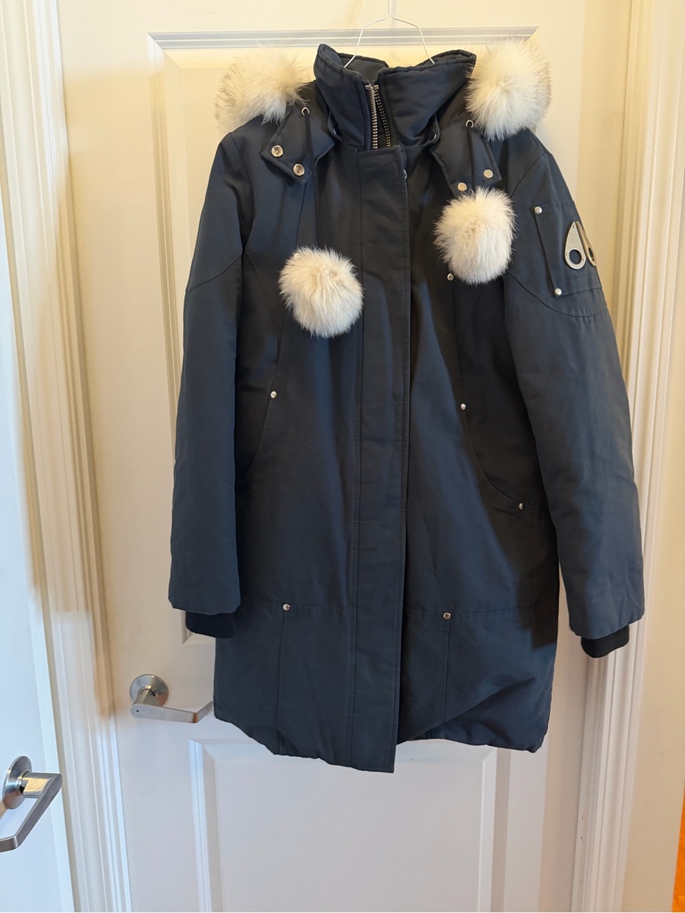 Moose Knuckles Down Filled Parka Real Fur Large - Picture 1 of 16